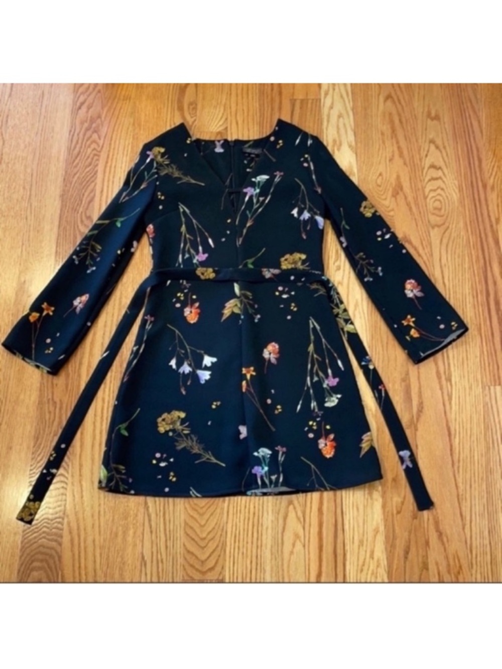 Like New Topshop Long Sleeve Floral Print Dress- Size 4